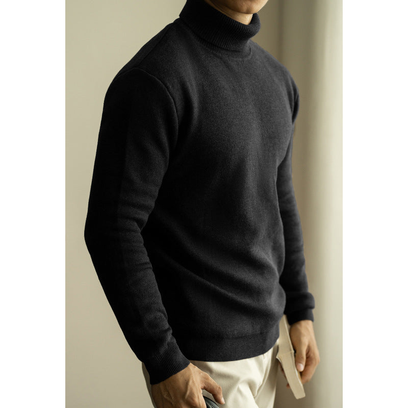 Men's Long-sleeved Sweater For Warmth Bottoming Shirt