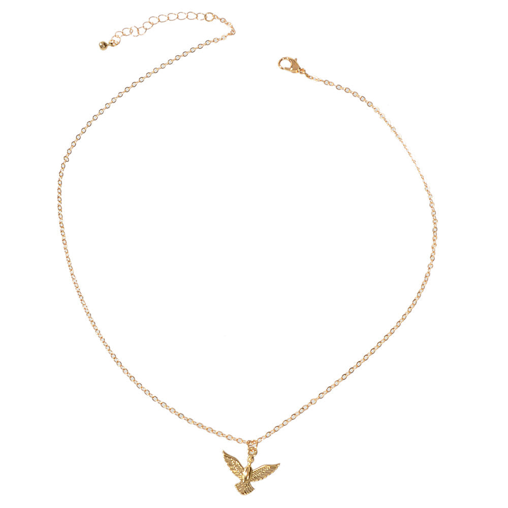 Fashion Accessories Minimalist Gold Chain Bird Pendant Necklace Women Jewellery