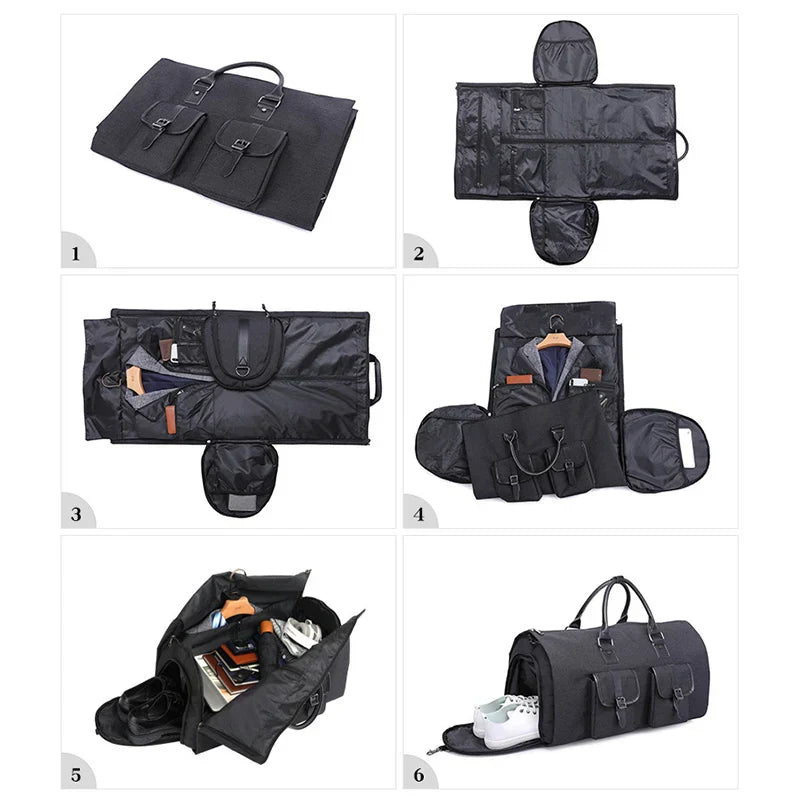 Mens Travel Duffle Bag with Shoe Compartment