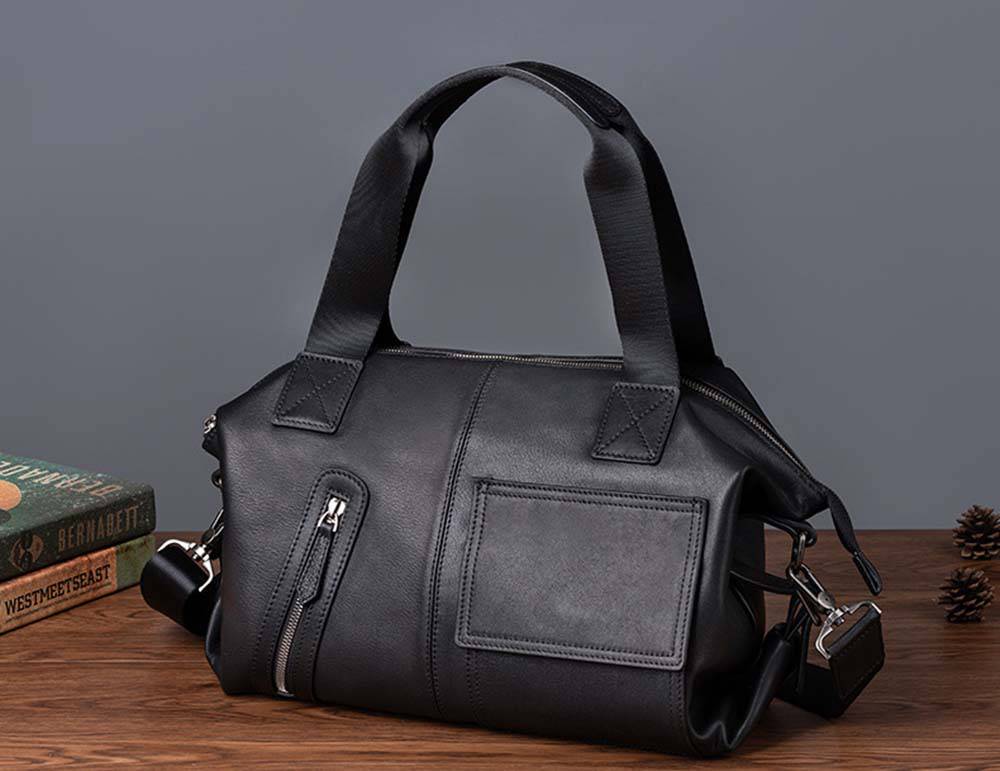 Mens Vintage Leather Buiness Briefcase Shoulder Bag 2530