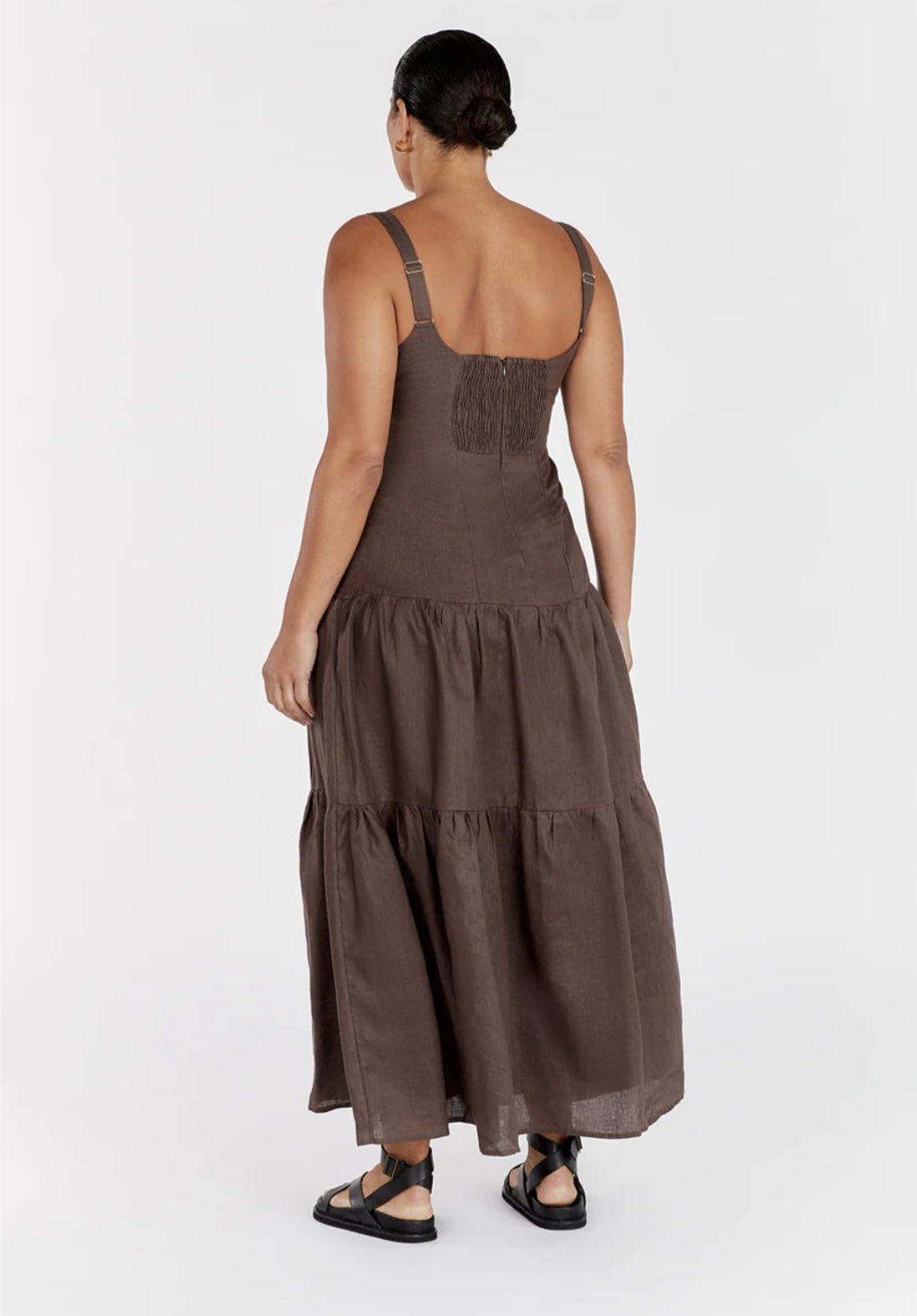 Brown Linen Dress | Maxi Dress | Linen Dress | Linen Clothing | 100% Organic Linen